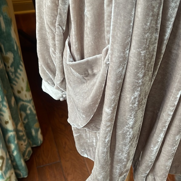 Free People long sleeve taupe velvet dress - Picture 5 of 10